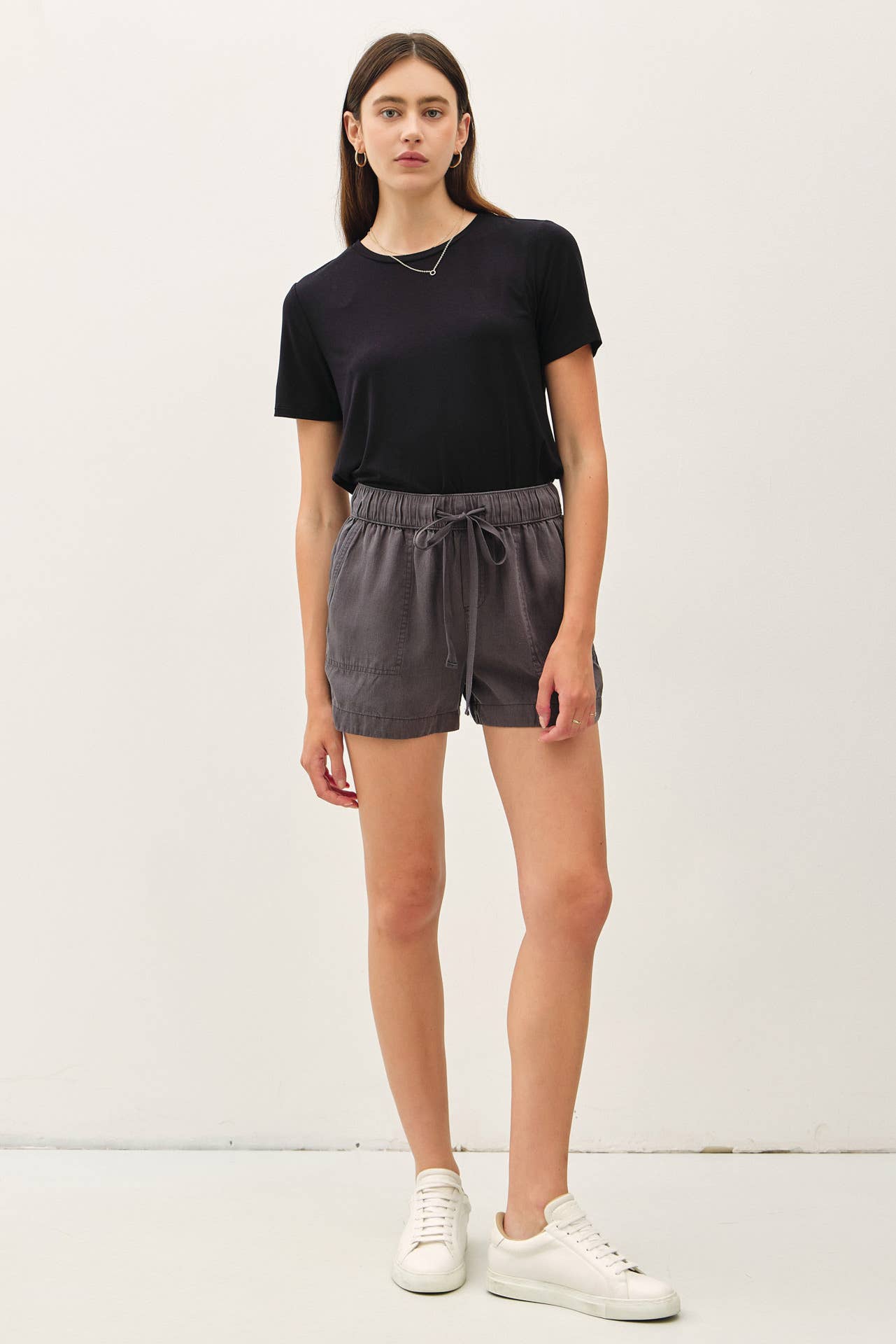 Be Cool - NEW SHADE-HIGH RISE PULL ON TENCEL SHORT