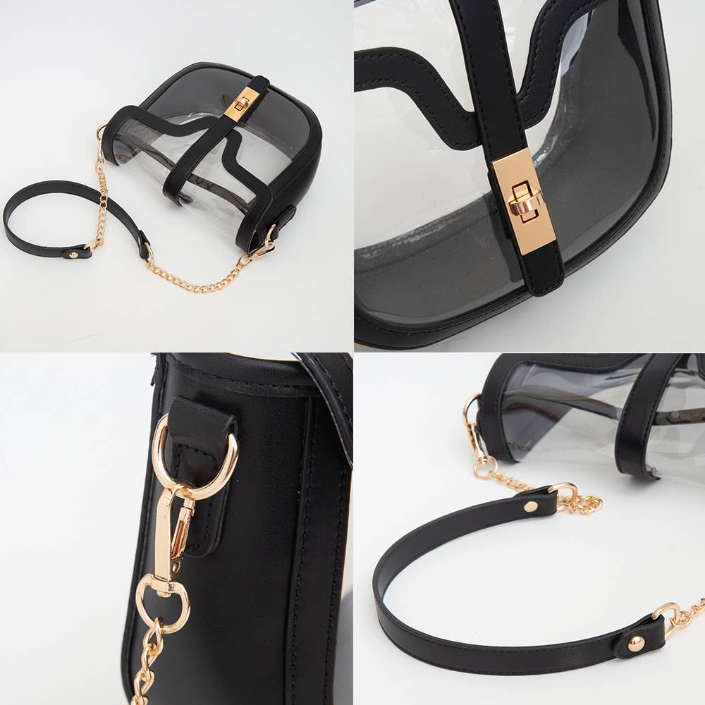 Sensibling Corp. - Clear Transparent Saddle Bag