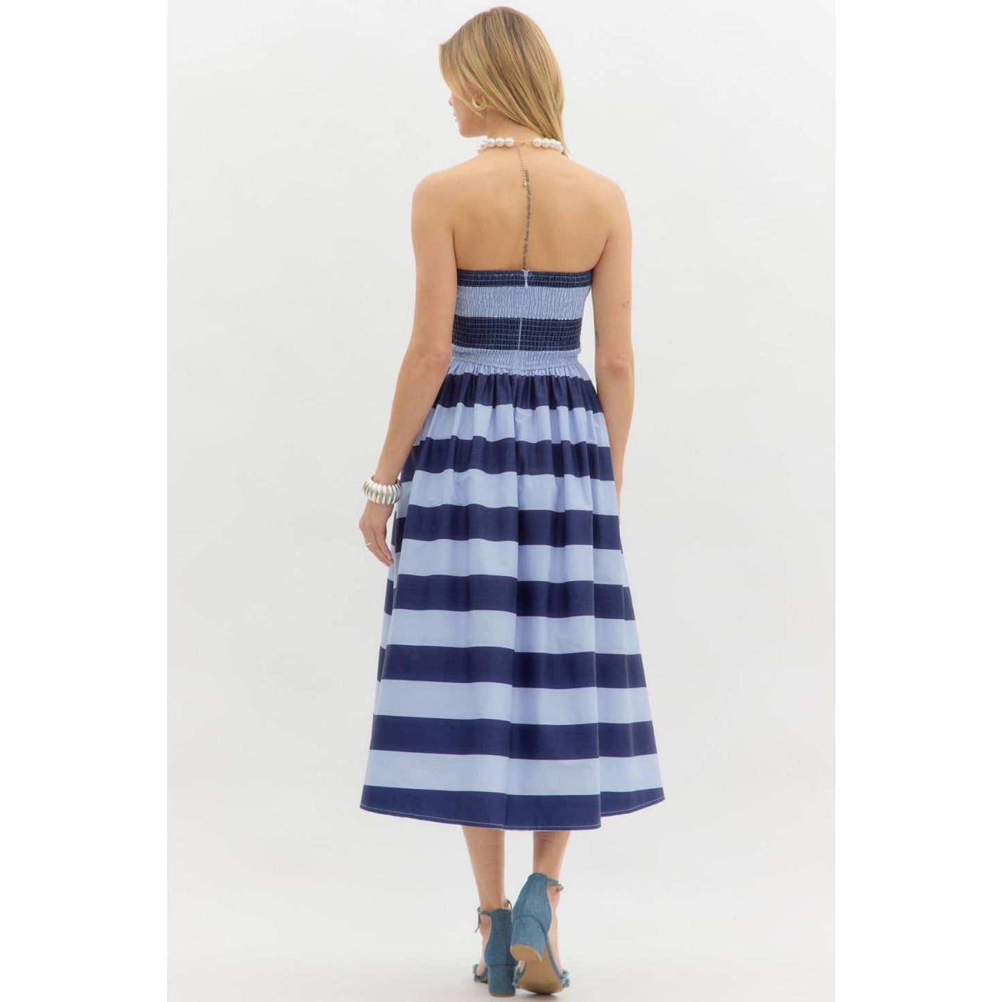 BLUE STRAPLESS
