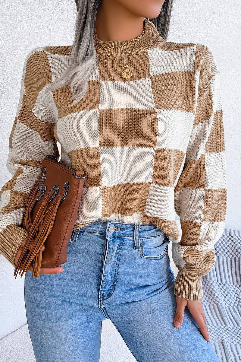 CHECKERED SWEATER