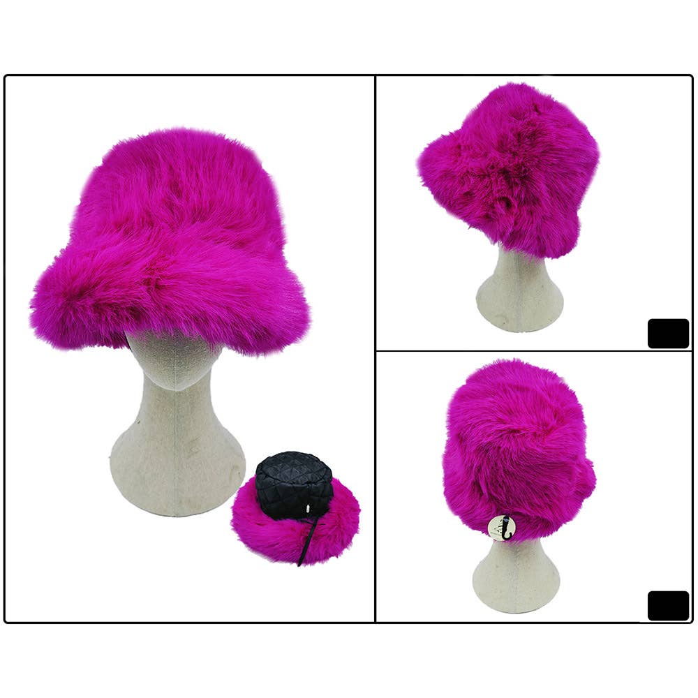 Sensibling Corp. - Fuzzy Faux Fur Bucket Hat