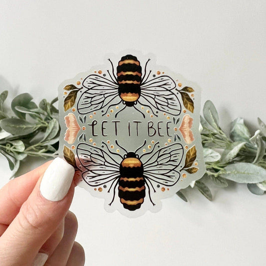 Big Moods - "Let it bee" clear sticker