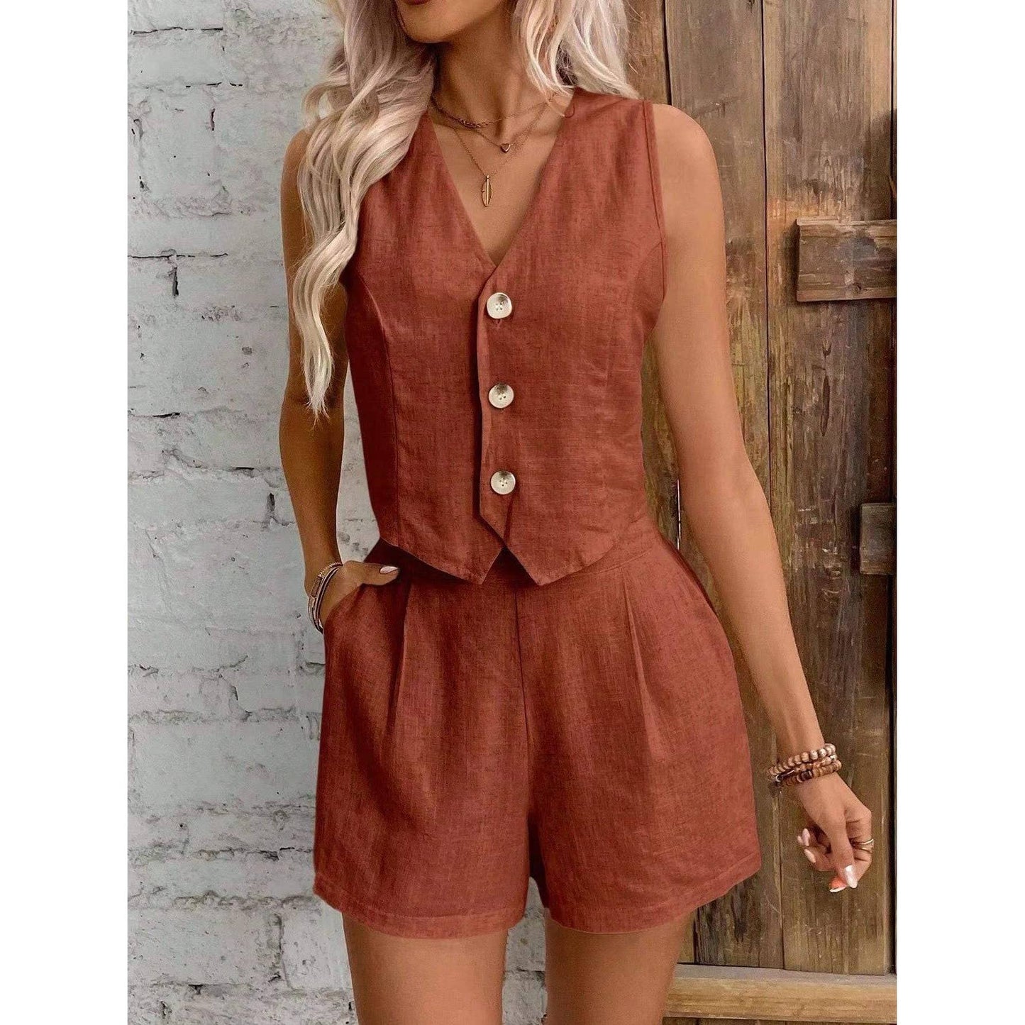 Mapcie - VEST AND SHORTS SET