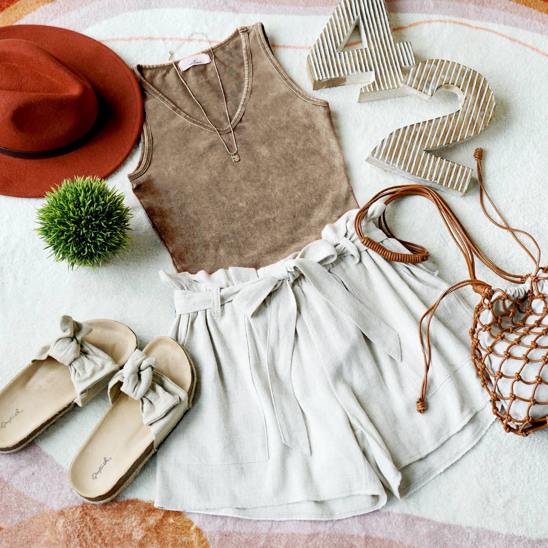 42POPS - `.Washed & Solid Cotton Bodysuit w/Snap Button closure