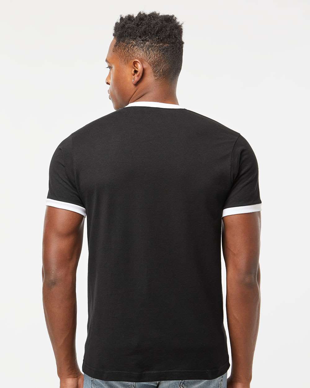 Total Apparel - Tultex Unisex Fine Jersey Ringer Blank T-Shirt | Retro 246