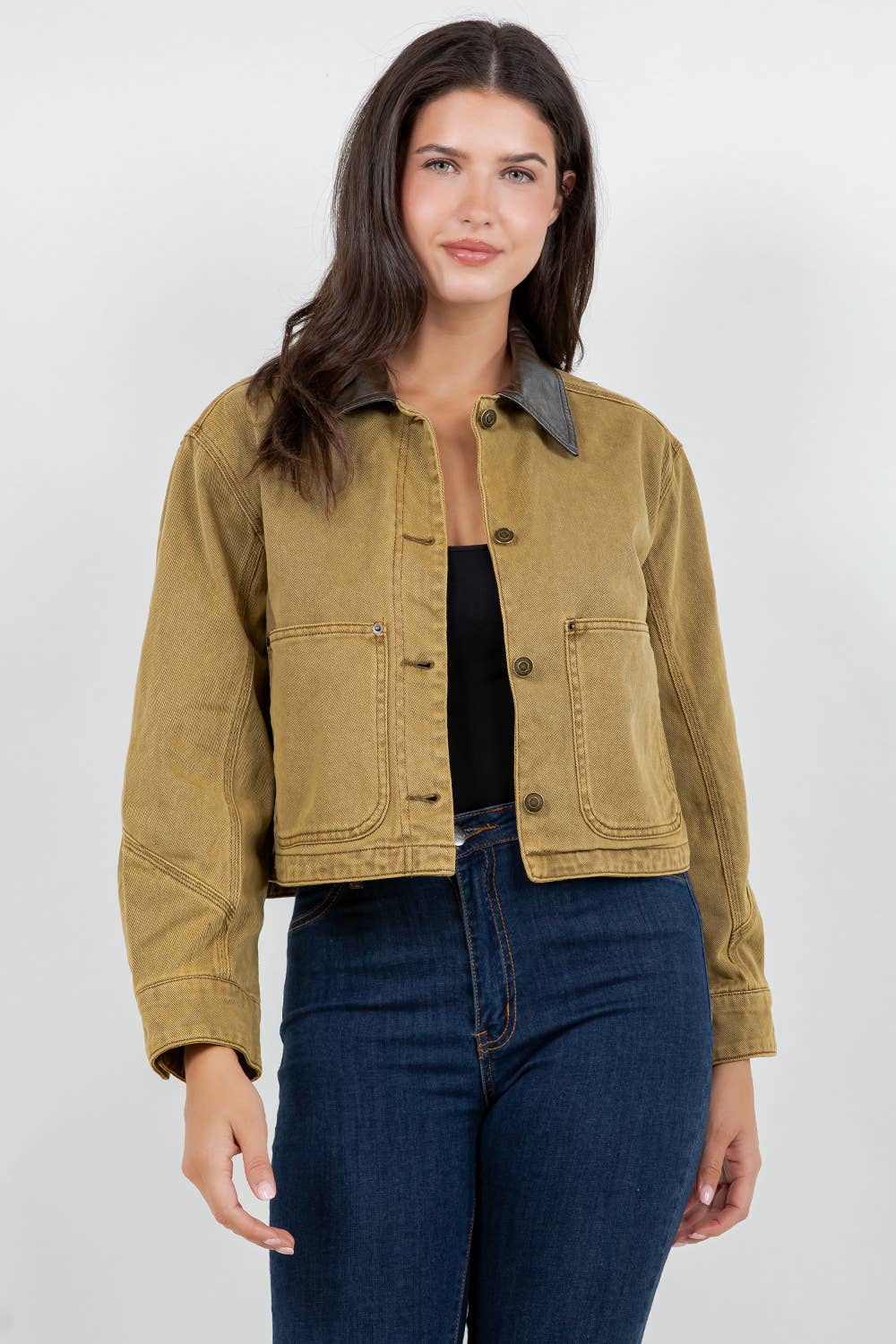 Veracci - Breaking Camp Cotton Twill Cropped Barn Jacket