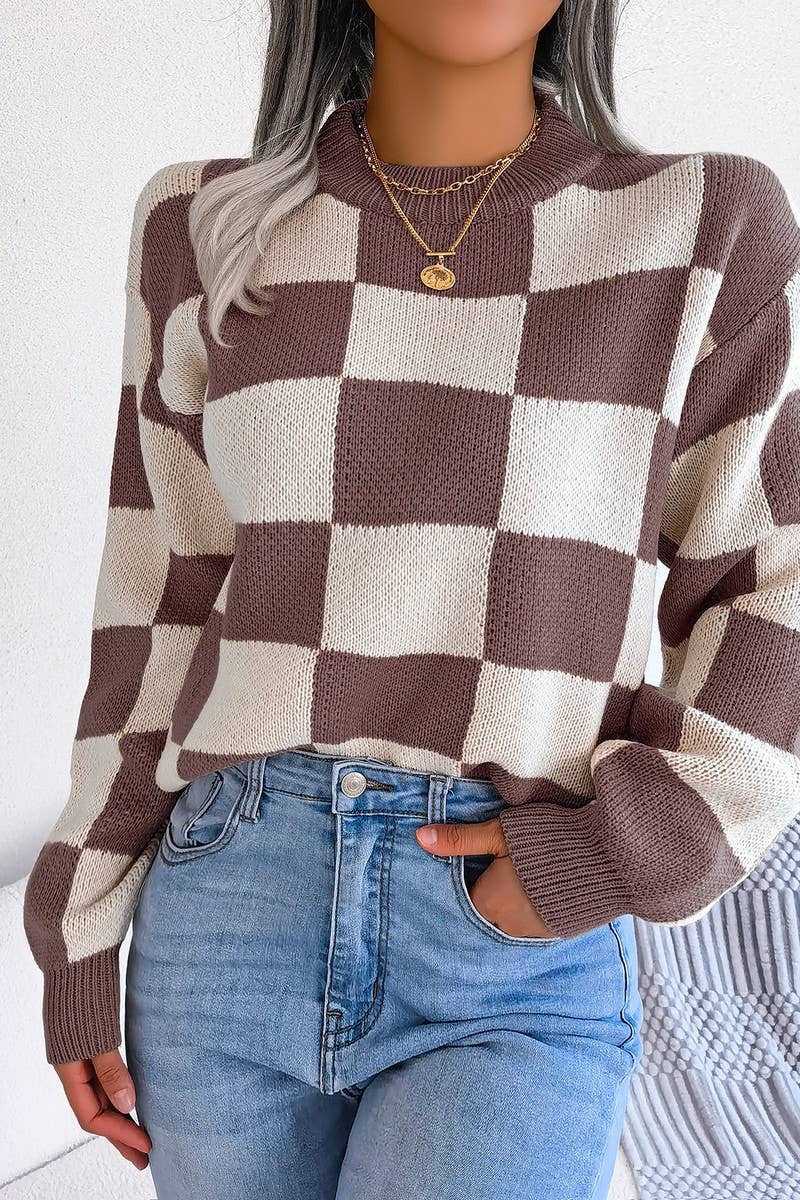 CHECKERED SWEATER