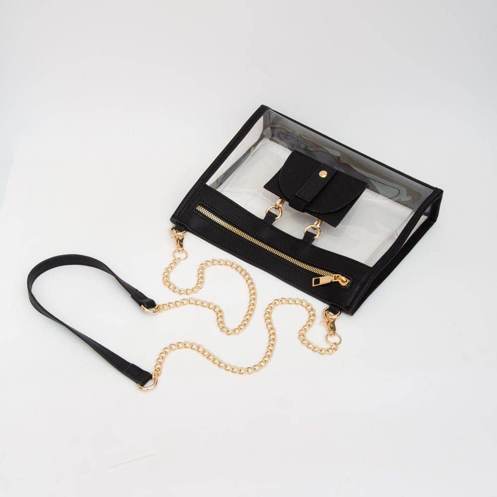 MiMi Wholesale - TG10666 Clear Gameday Crossbody Bag With Sunglasses Holder