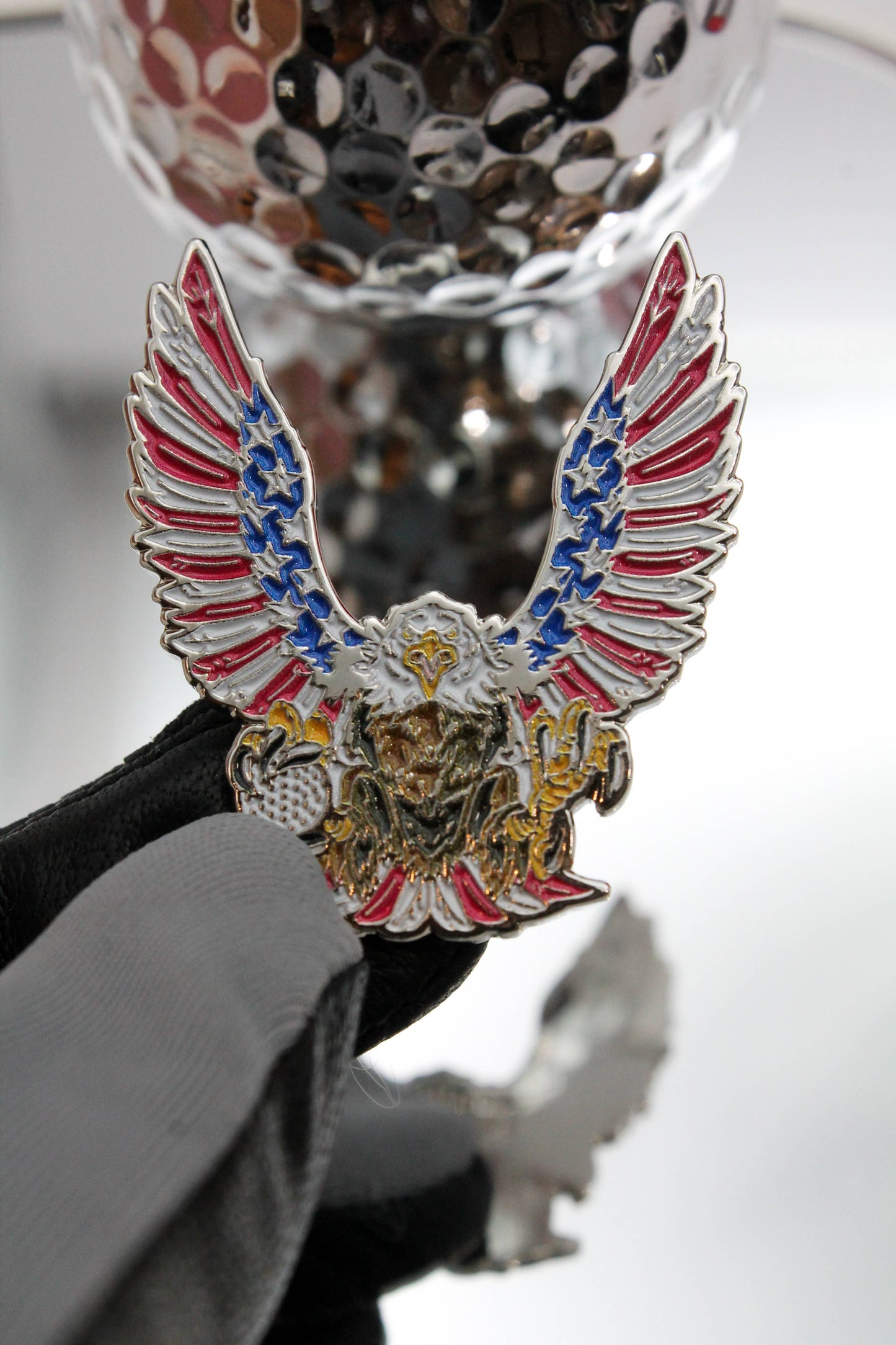 Patriotic Eagle Golf Ball Marker + Magnetic Hat Clip