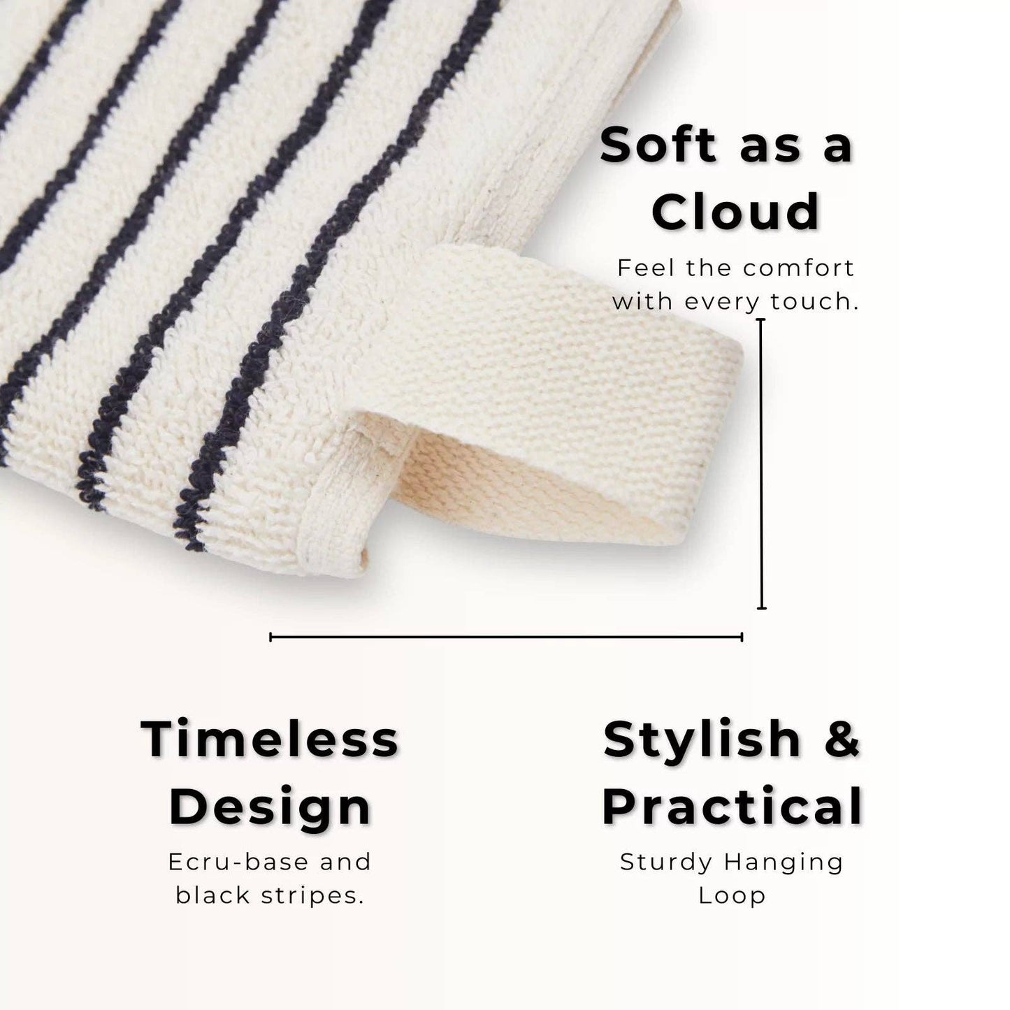 The Loomia - Melika Turkish Cotton Striped Terry Towel