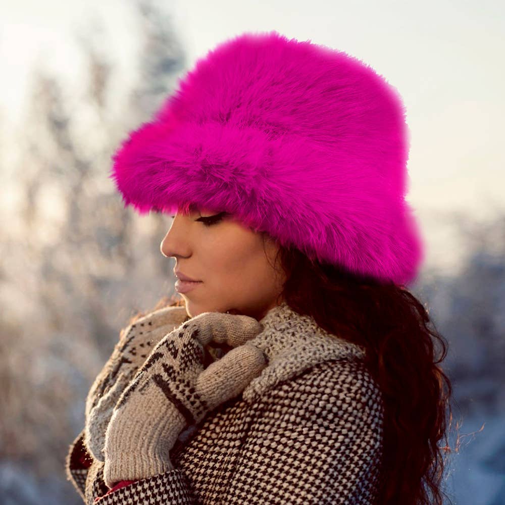 Sensibling Corp. - Fuzzy Faux Fur Bucket Hat