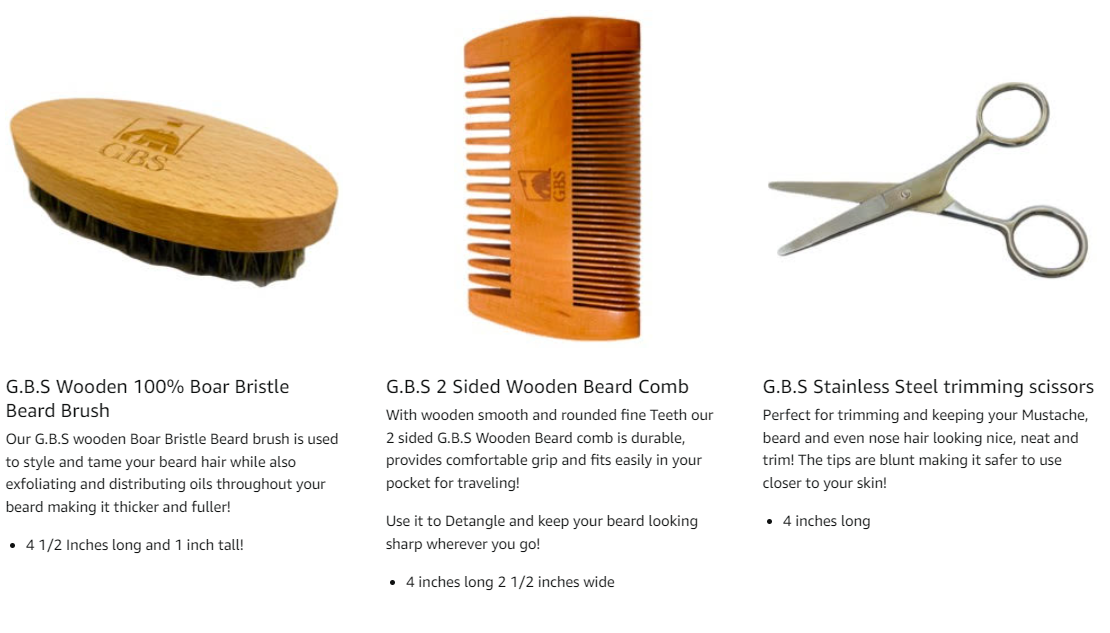 GENTS FINE GROOMING PRODUCTS - GBS Beard Growth Kit