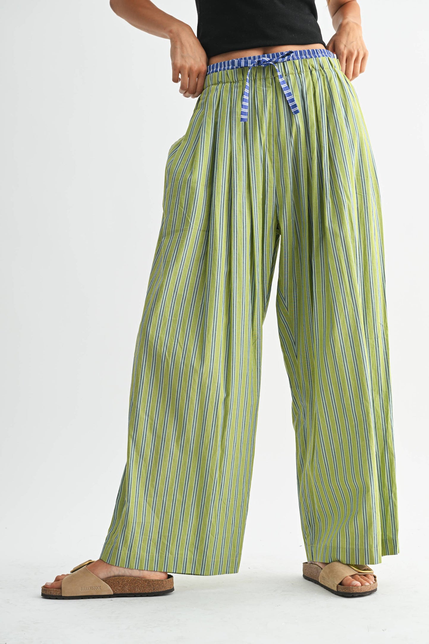 Camellia - STRIPED WIDE-LEG TROUSERS