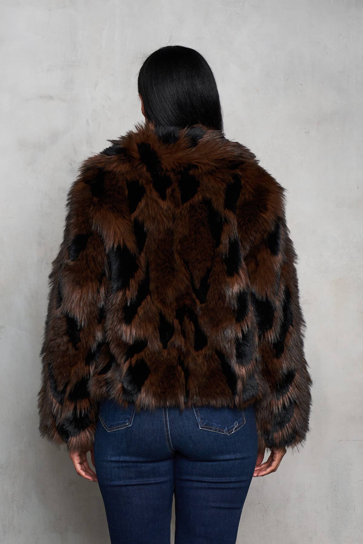 Paparazzi - 5764-IAJ Faux Fur Mink Short Coat