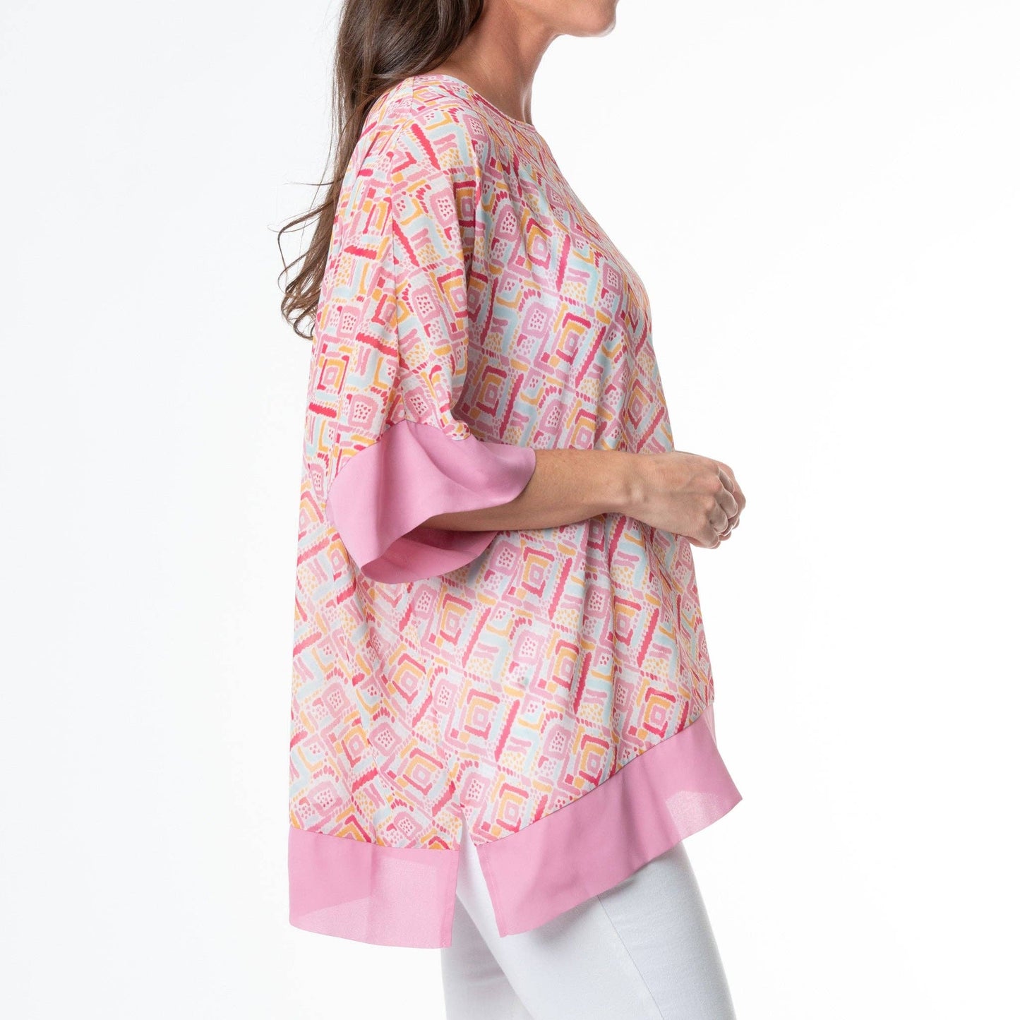 Lexi Summertime Ikat Sheer One Size Poncho