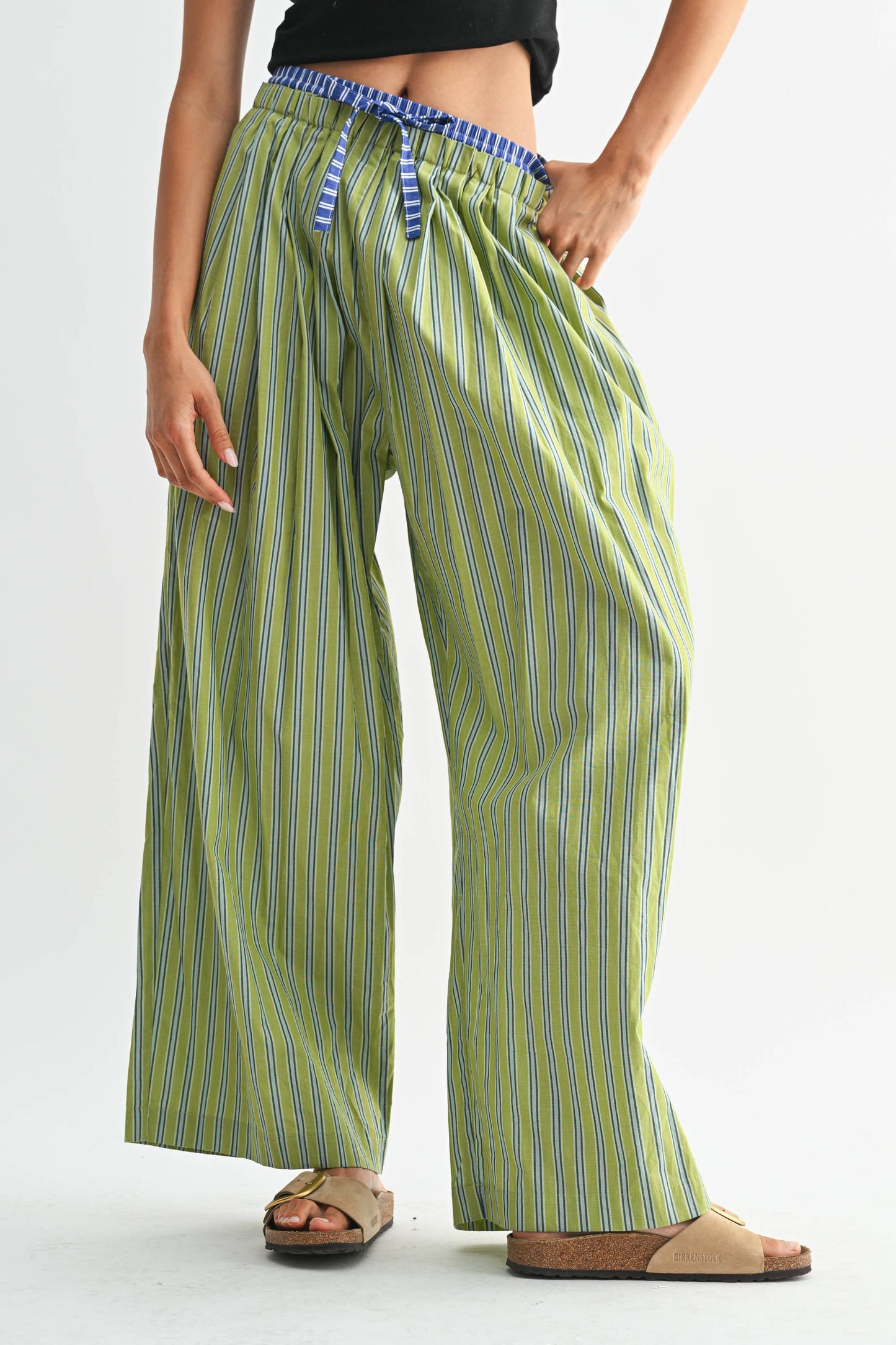 Camellia - STRIPED WIDE-LEG TROUSERS