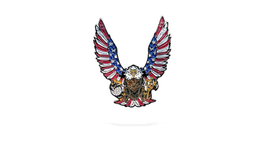 Patriotic Eagle Golf Ball Marker + Magnetic Hat Clip