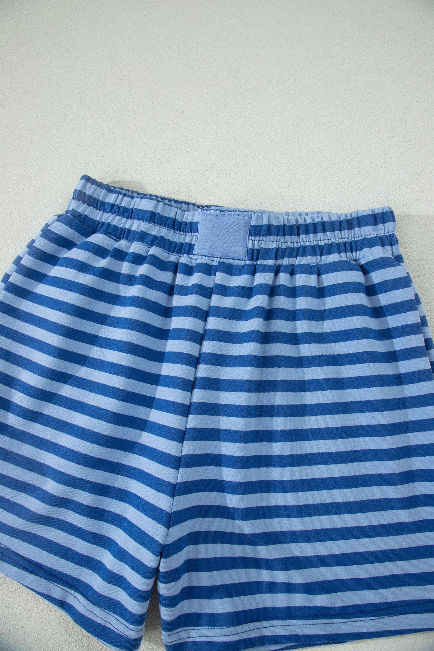 66DISCO - 66Plus Striped Short Sleeve Top and Shorts Lounge Set (S-4X)