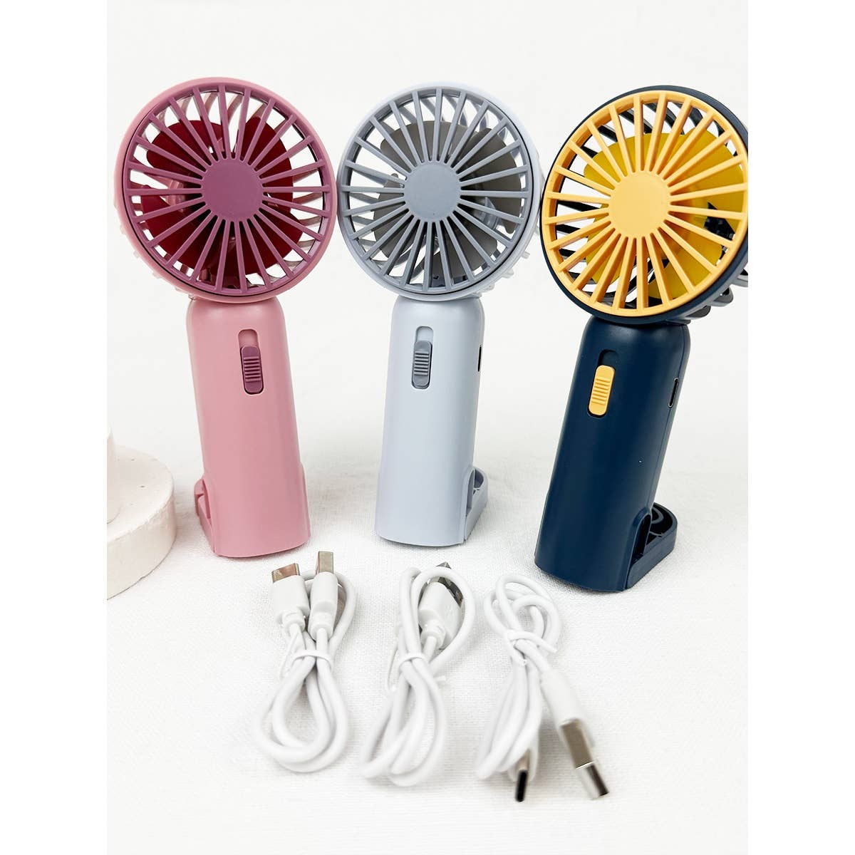 Love and Repeat - Portable Hand Fan with Pull out Stand