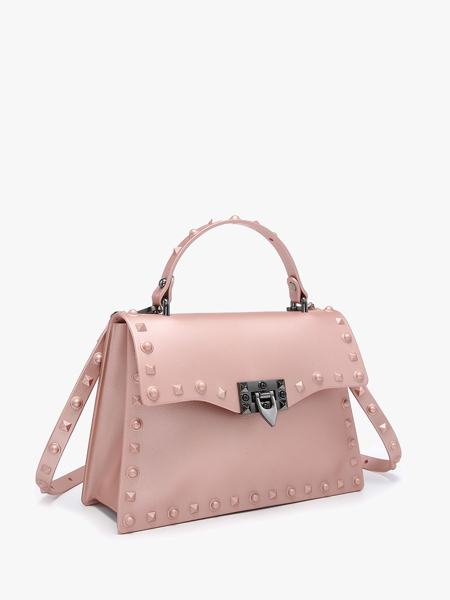 Jen & Co. - PP2044 Roxie Studded Crossbody/Clutch w/ Buckle Closure