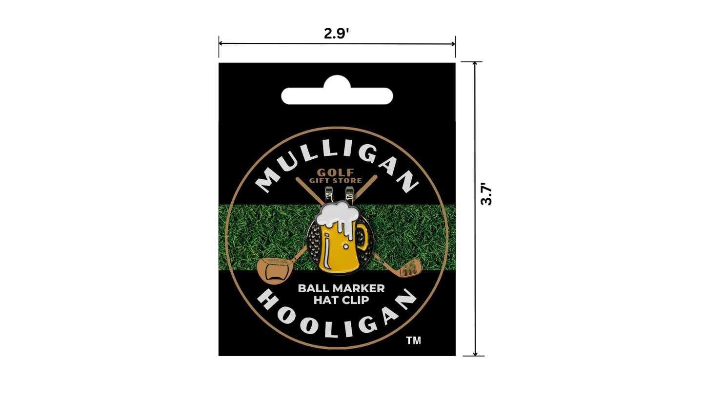 Beer Mug Golf Ball Marker+Magnetic Hat Clip, Golf Gift