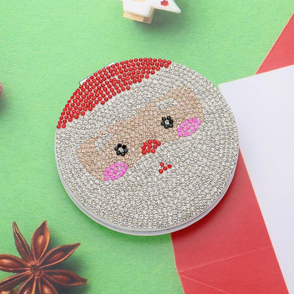 Sensibling Corp. - Bling Studded Christmas Santa Compact Mirror