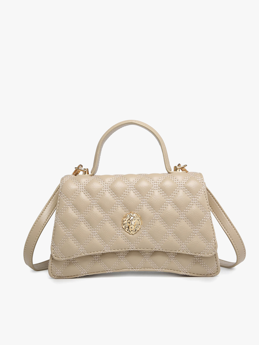 Jen & Co. - PP22013 Leona Quilted Lion Head Satchel