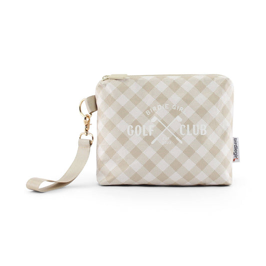 Birdie Girl Golf - Gingham Neutral Women's Golf Accessories Bag