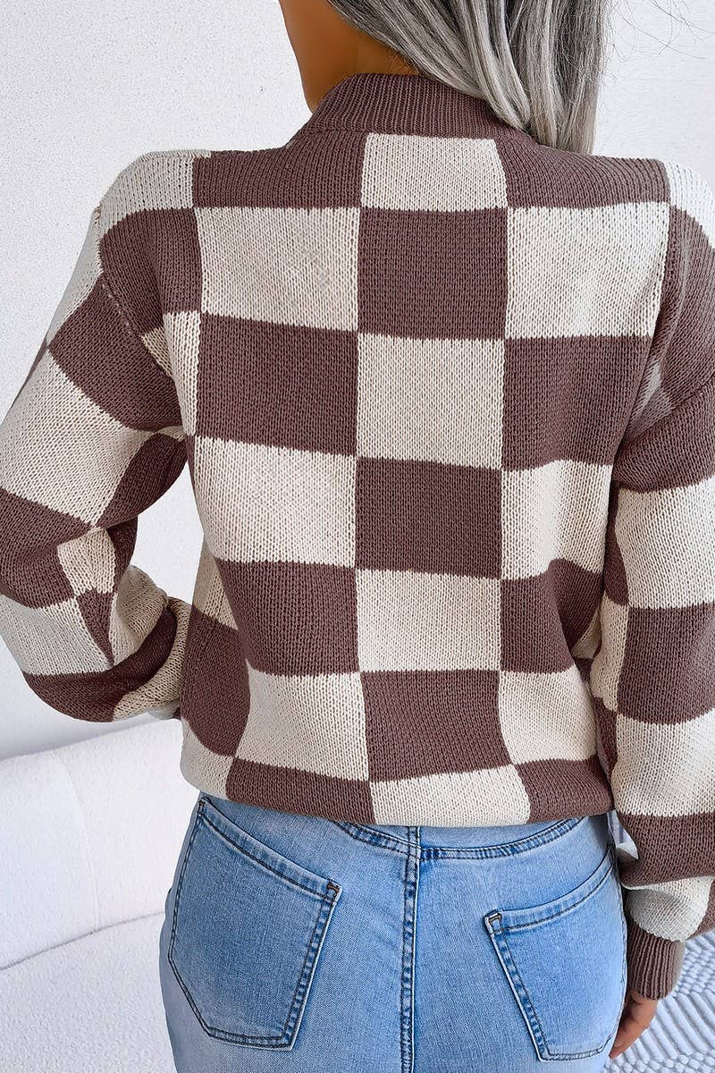 CHECKERED SWEATER